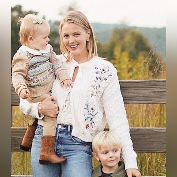 Polo Ralph Lauren Embroidered Cable Wool-Blend Cardigan - Picture 3 of 3